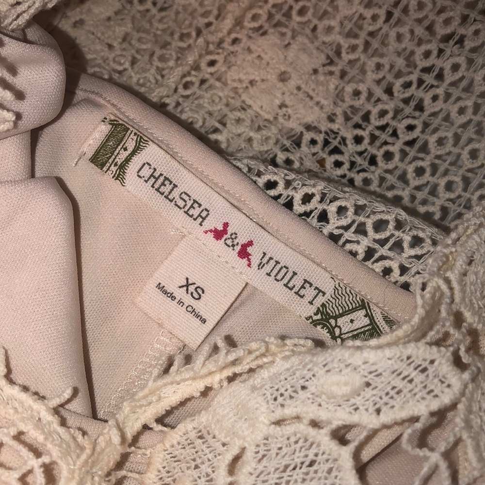 Chelsea & Violet cream lace maxi dress, size xs - Picture 4 of 11